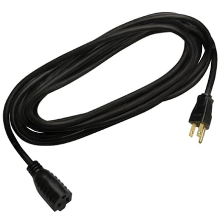Virtual Extension Cord, 1 Outlets, Black, Vinyl, 15 ft VI595707